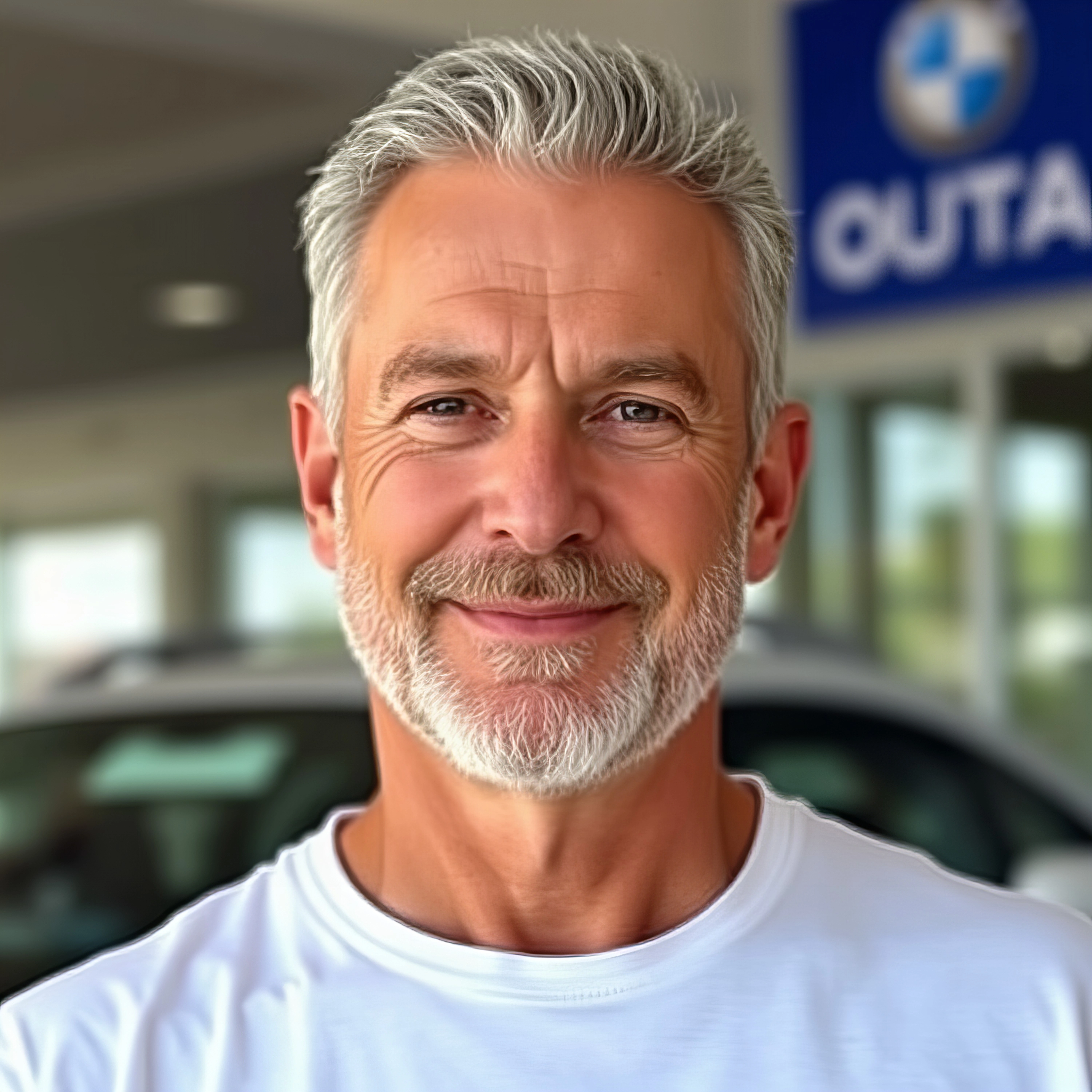Satisfied male client portrait in Los Angeles after construction service